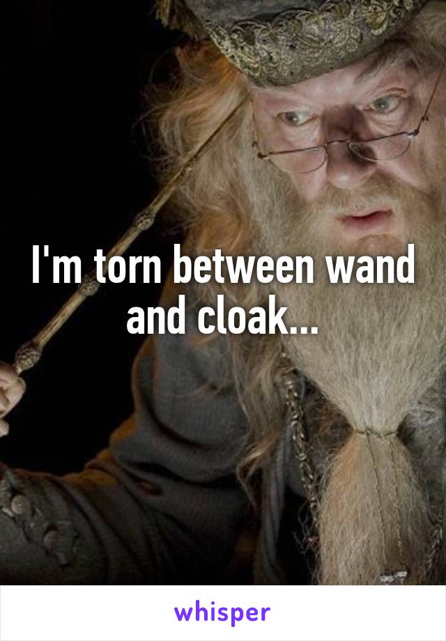 I'm torn between wand and cloak...
