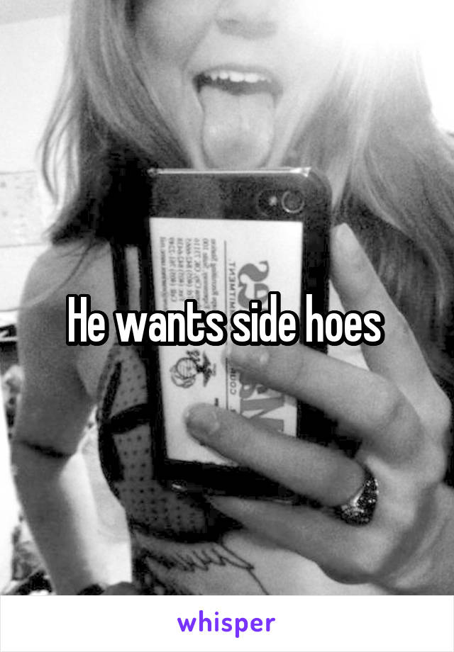 He wants side hoes 