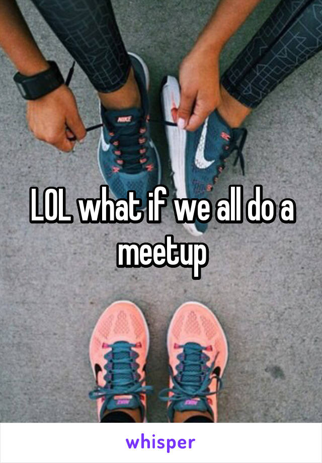 LOL what if we all do a meetup