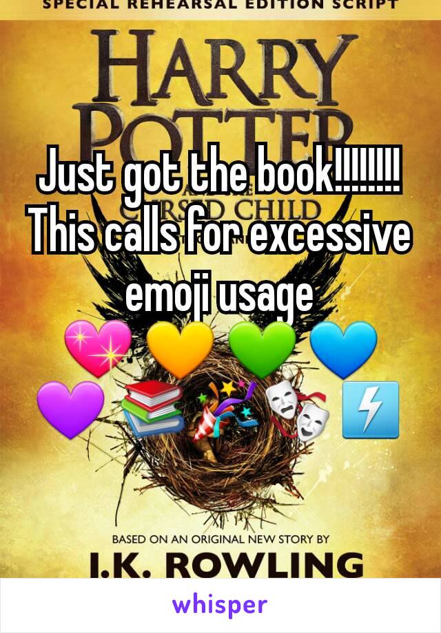 Just got the book!!!!!!!!
This calls for excessive emoji usage
💖 💛 💚 💙 💜 📚🎉🎭⚡
