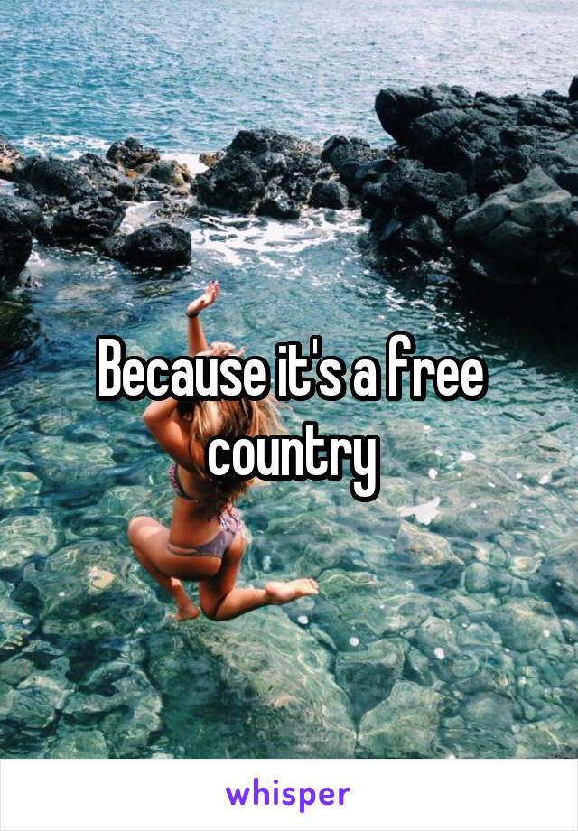 Because it's a free country