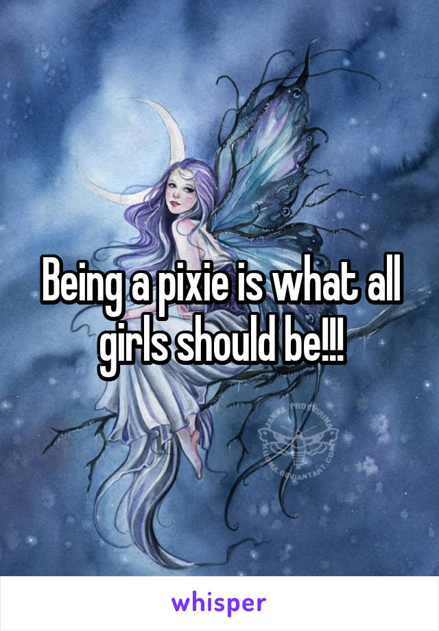 Being a pixie is what all girls should be!!!