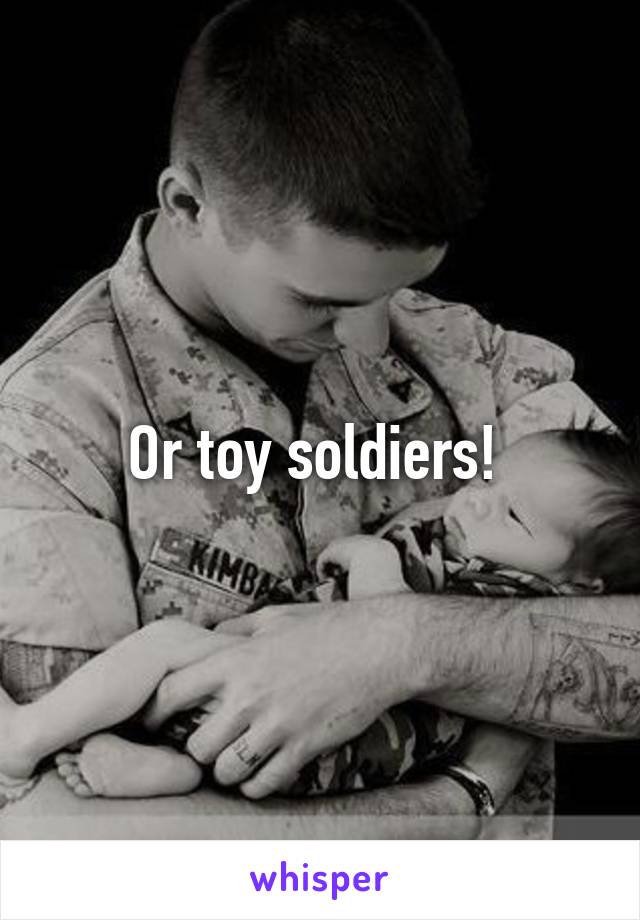 Or toy soldiers! 