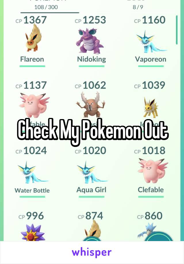 Check My Pokemon Out