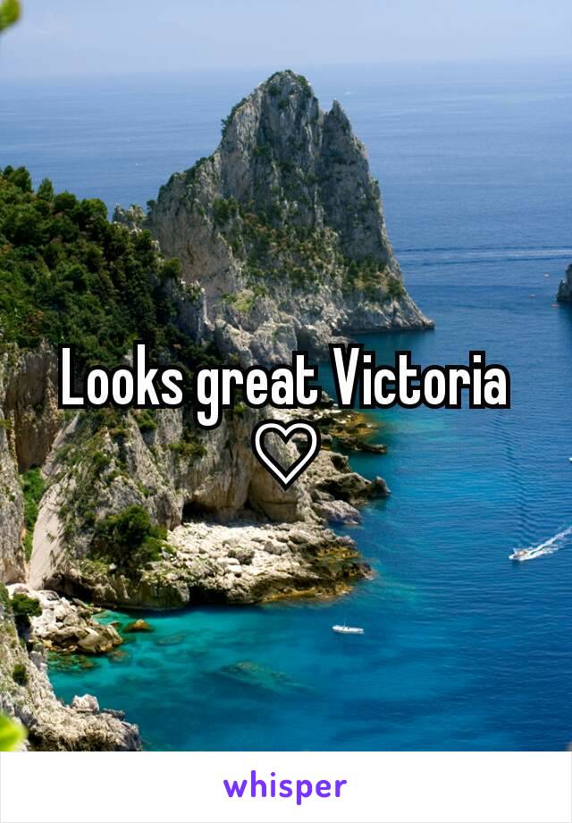 Looks great Victoria ♡