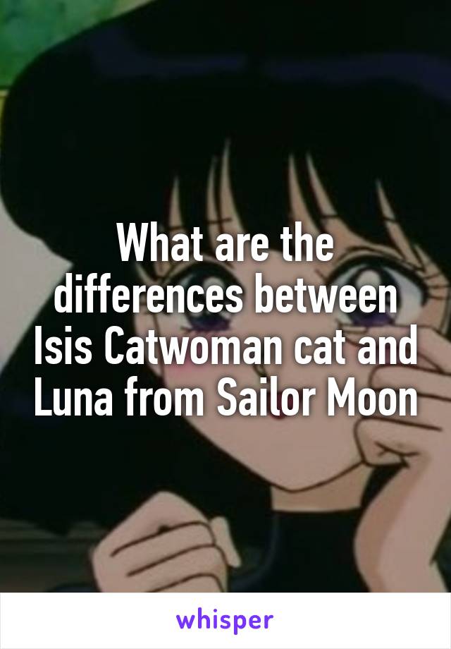 What are the differences between Isis Catwoman cat and Luna from Sailor Moon