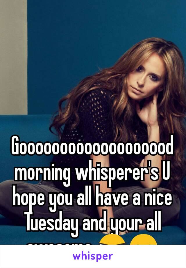 Gooooooooooooooooood morning whisperer's U hope you all have a nice Tuesday and your all awesome 😎😊