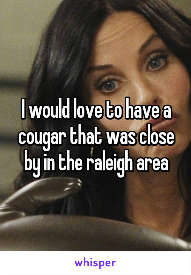I would love to have a cougar that was close by in the raleigh area