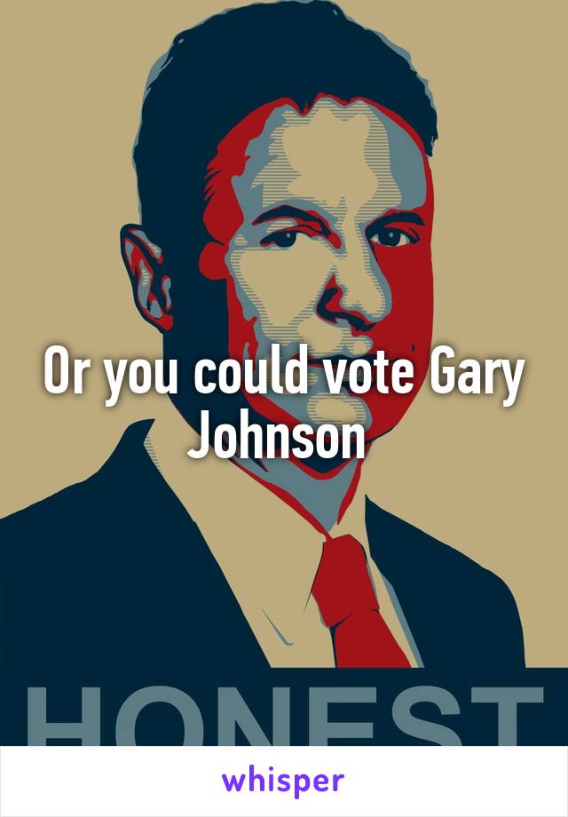 Or you could vote Gary Johnson 