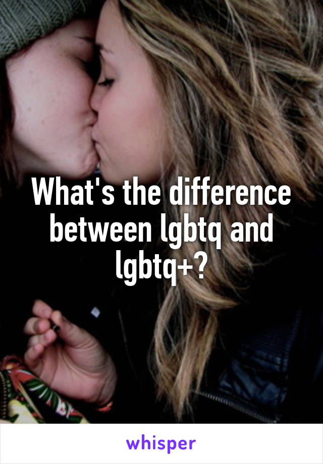 What's the difference between lgbtq and lgbtq+?