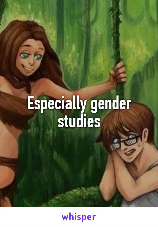 Especially gender studies