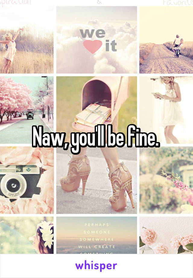 Naw, you'll be fine. 