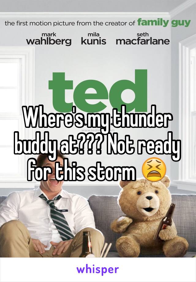 Where's my thunder buddy at??? Not ready for this storm 😫