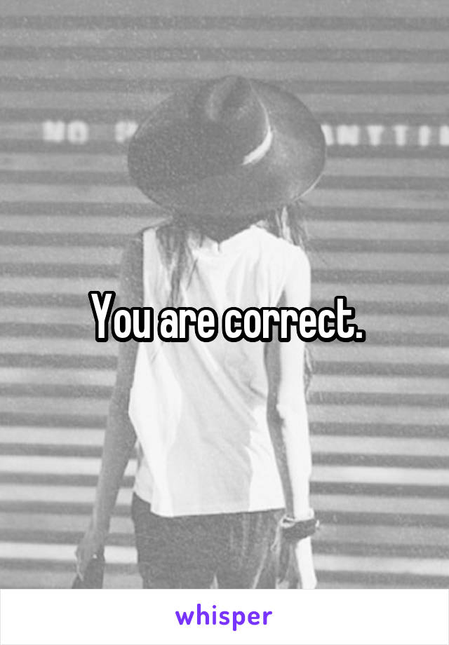 You are correct.