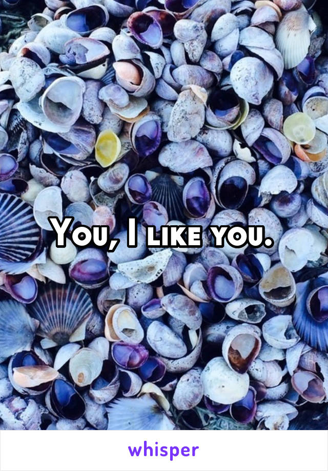 You, I like you. 