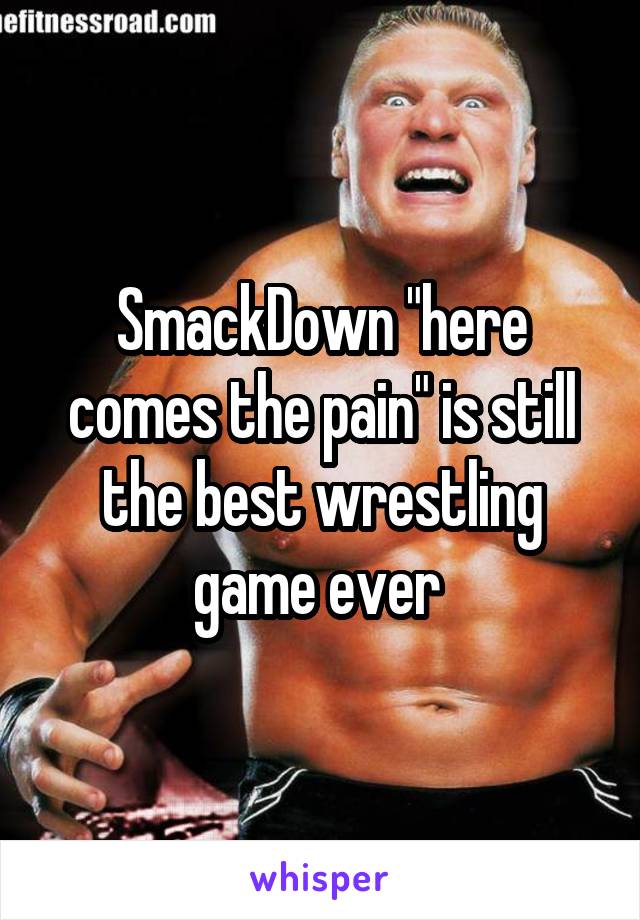 SmackDown "here comes the pain" is still the best wrestling game ever 