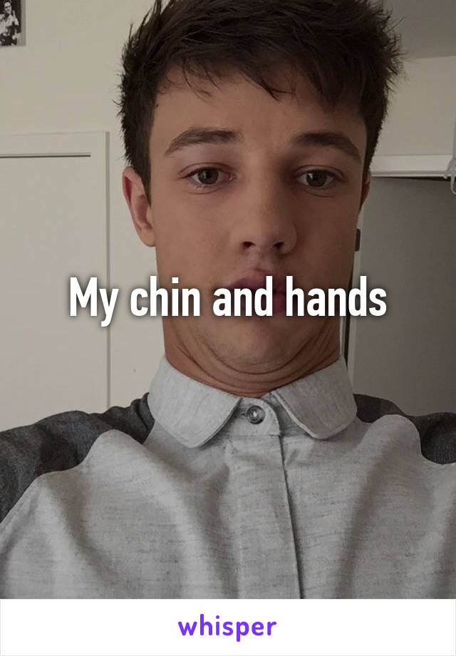 My chin and hands
