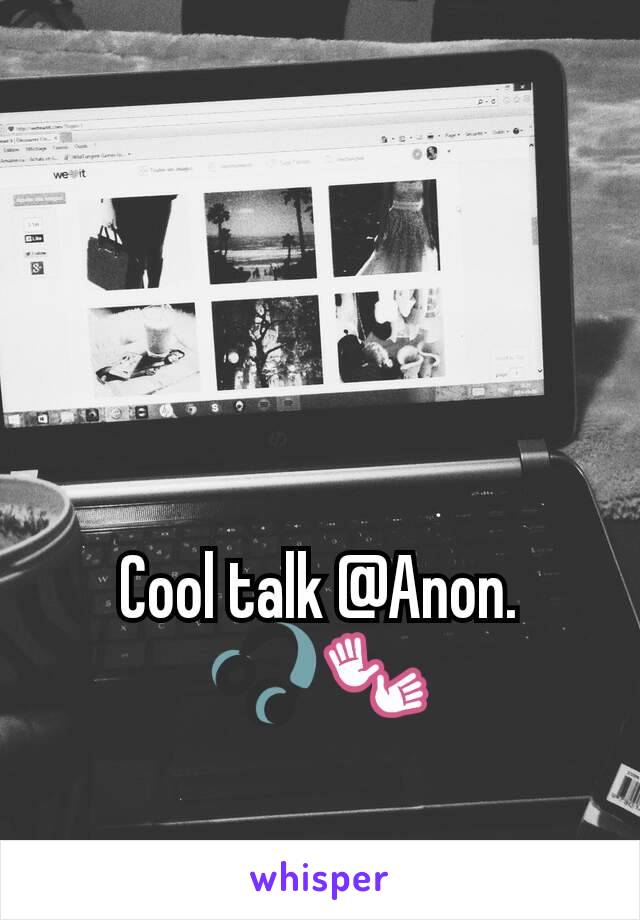 Cool talk @Anon. 🎧👐