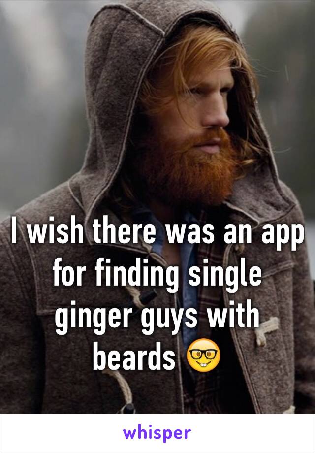 I wish there was an app for finding single ginger guys with beards 🤓