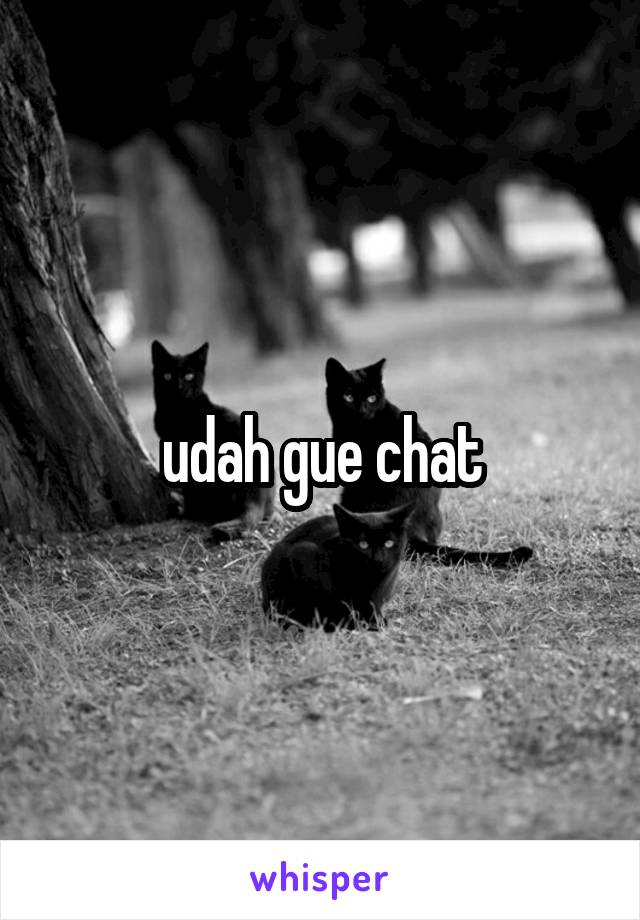 udah gue chat