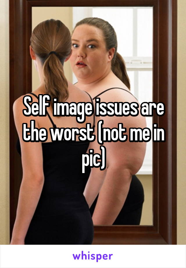 Self image issues are the worst (not me in pic)