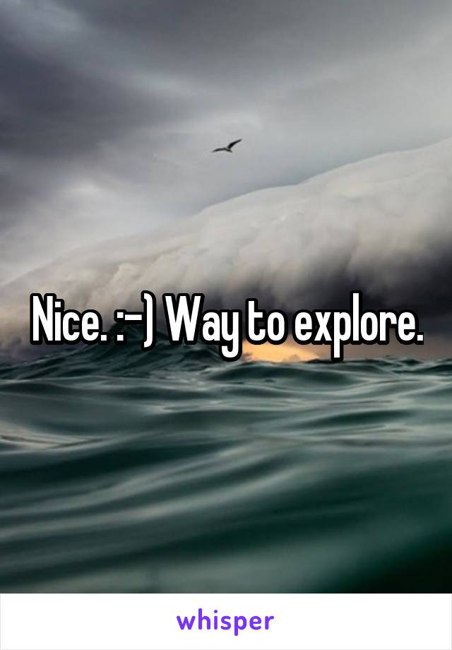 Nice. :-) Way to explore.