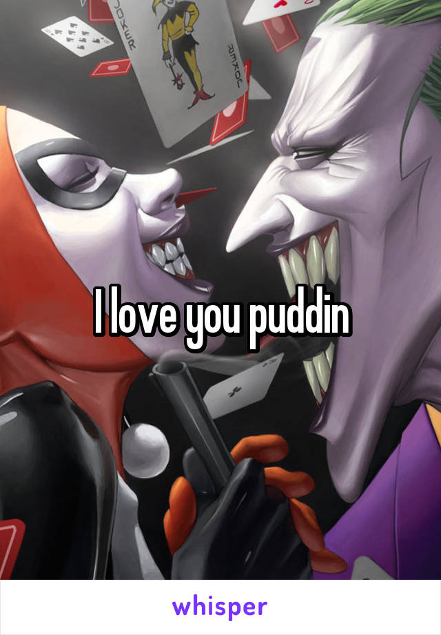 I love you puddin