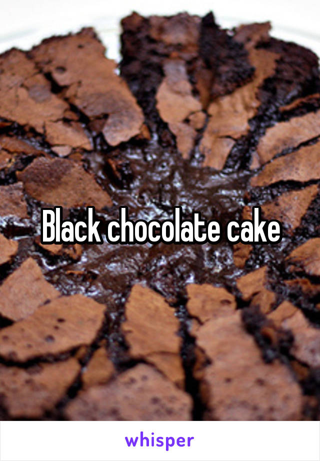 Black chocolate cake