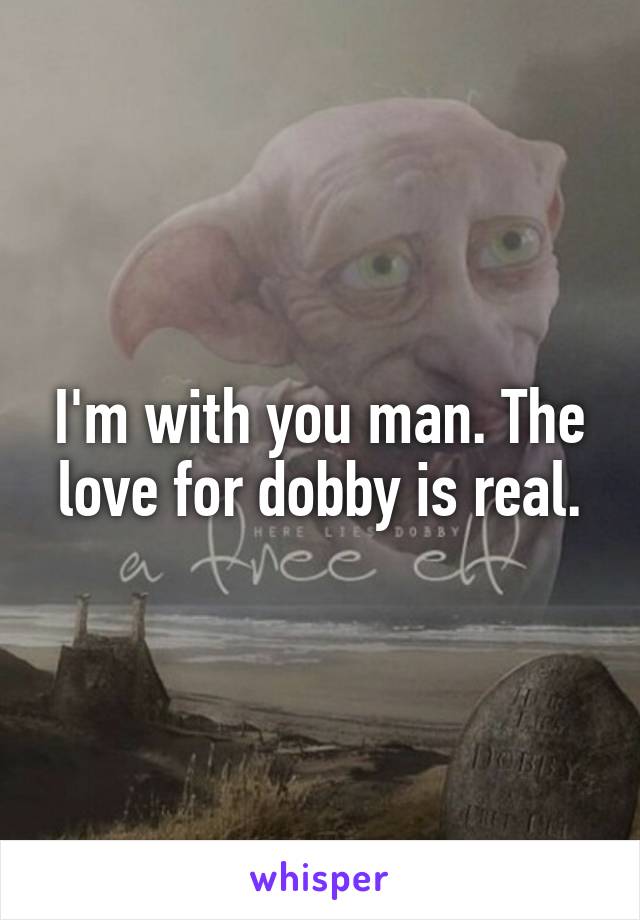 I'm with you man. The love for dobby is real.