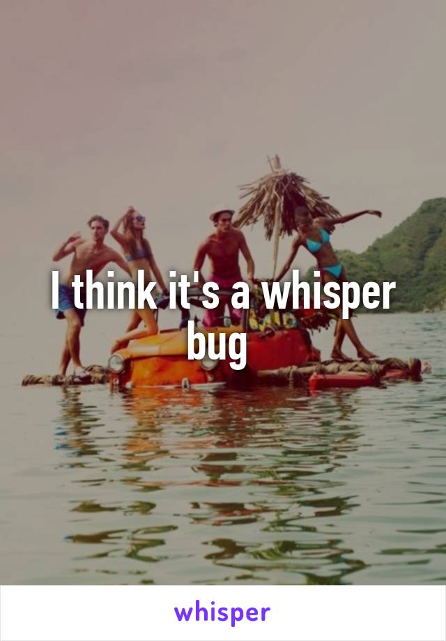 I think it's a whisper bug 