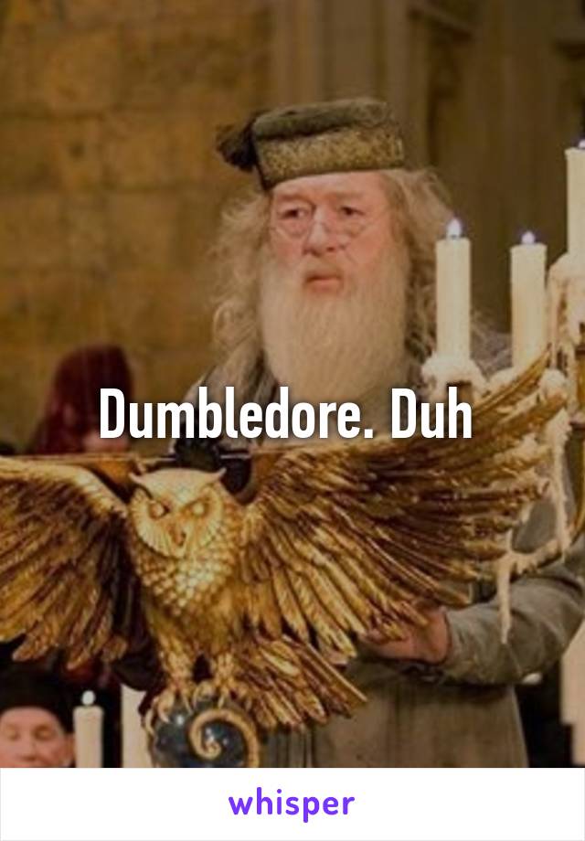 Dumbledore. Duh 