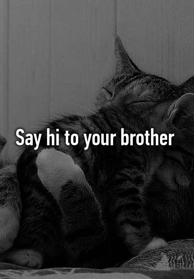 say-hi-to-your-brother