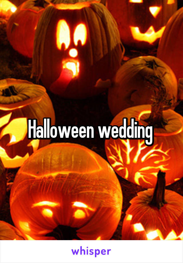 Halloween wedding 