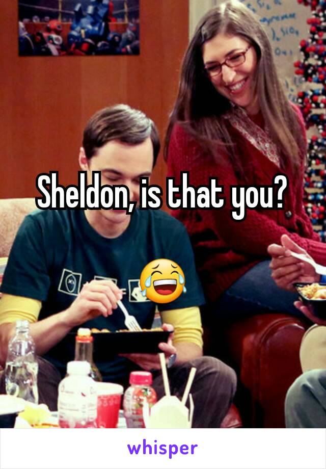 Sheldon, is that you?

😂