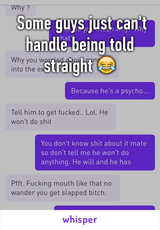  Some guys just can't handle being told straight 😂







