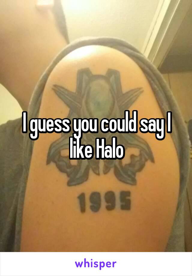 I guess you could say I like Halo