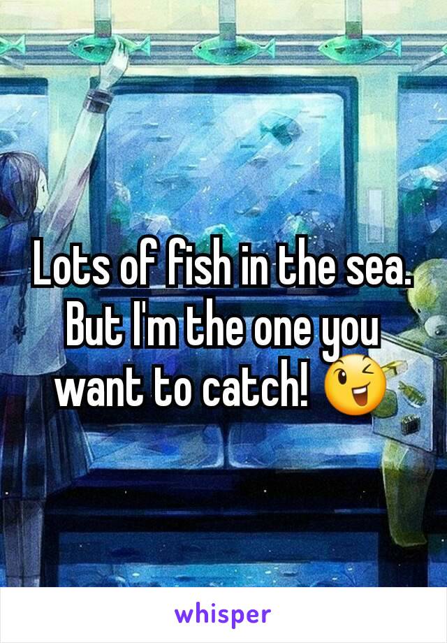 Lots of fish in the sea. But I'm the one you want to catch! 😉