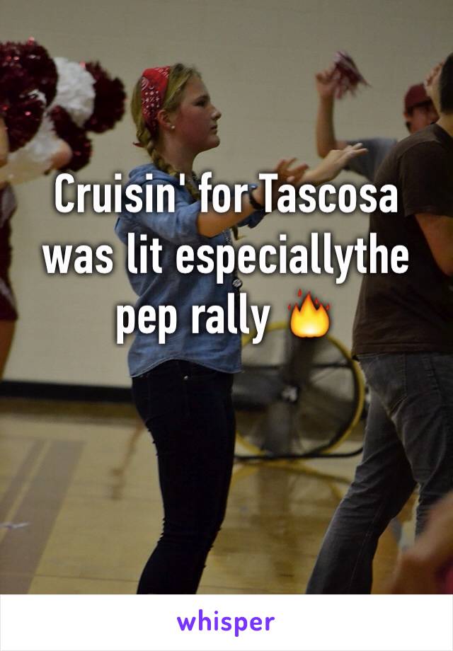 Cruisin' for Tascosa was lit especiallythe pep rally 🔥