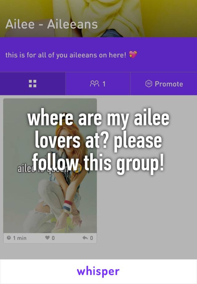 where are my ailee lovers at? please follow this group!