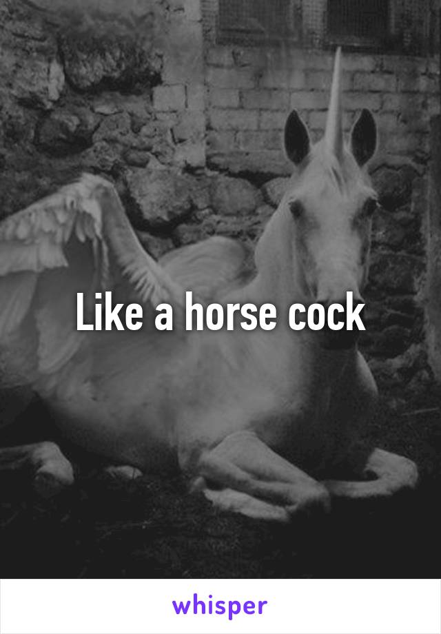 Like a horse cock