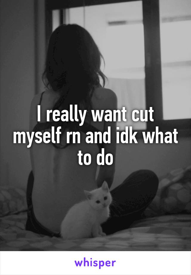 I really want cut myself rn and idk what to do