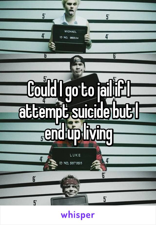 Could I go to jail if I attempt suicide but I end up living