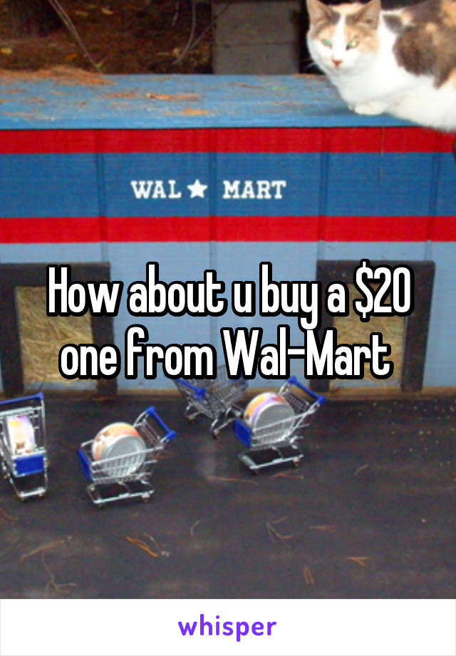 How about u buy a $20 one from Wal-Mart 