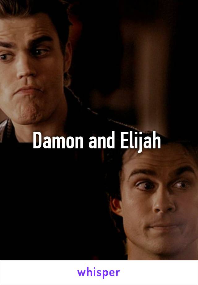 Damon and Elijah 