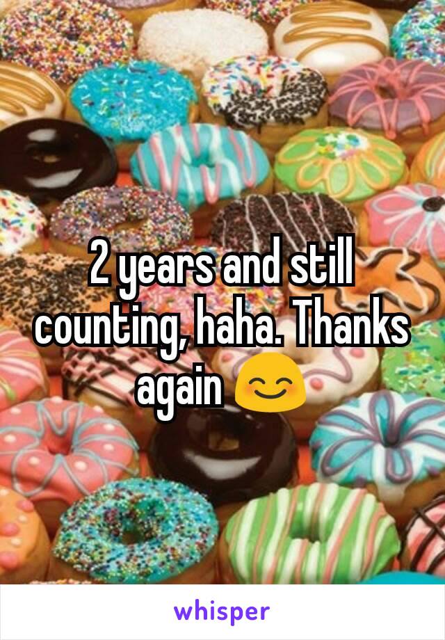 2 years and still counting, haha. Thanks again 😊