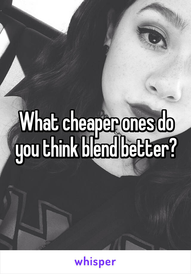 What cheaper ones do you think blend better?