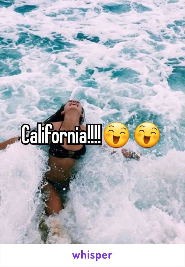 California!!!!😄😄