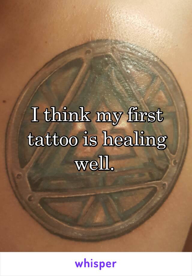 I think my first tattoo is healing well. 
