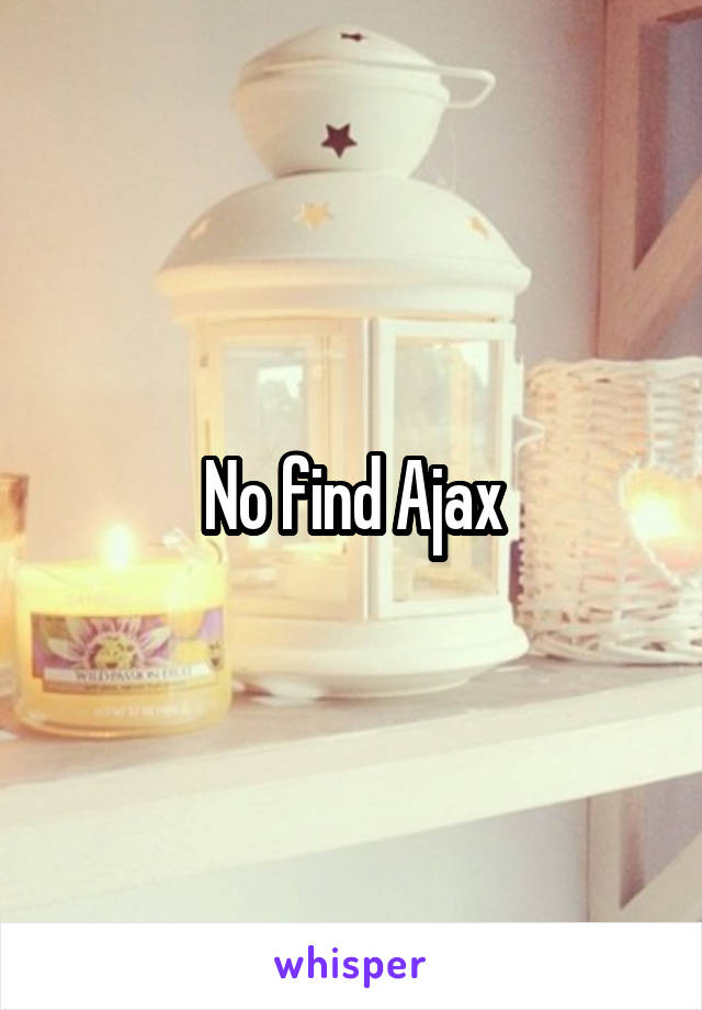 No find Ajax