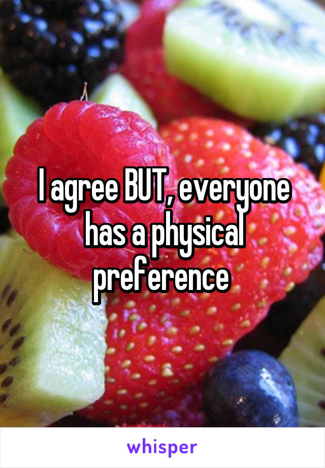 I agree BUT, everyone has a physical preference 